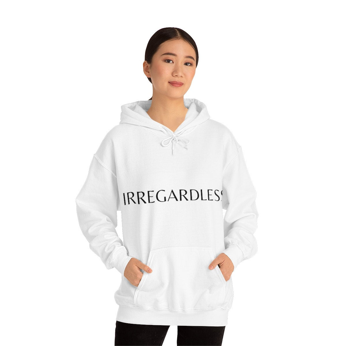 Irregardless White Hoodie | Spanglish, Latinx, Latino, Hispanic, Caribbean, Puerto Rican, Miami | Boho Latina, Spanish Quotes, Dichos |