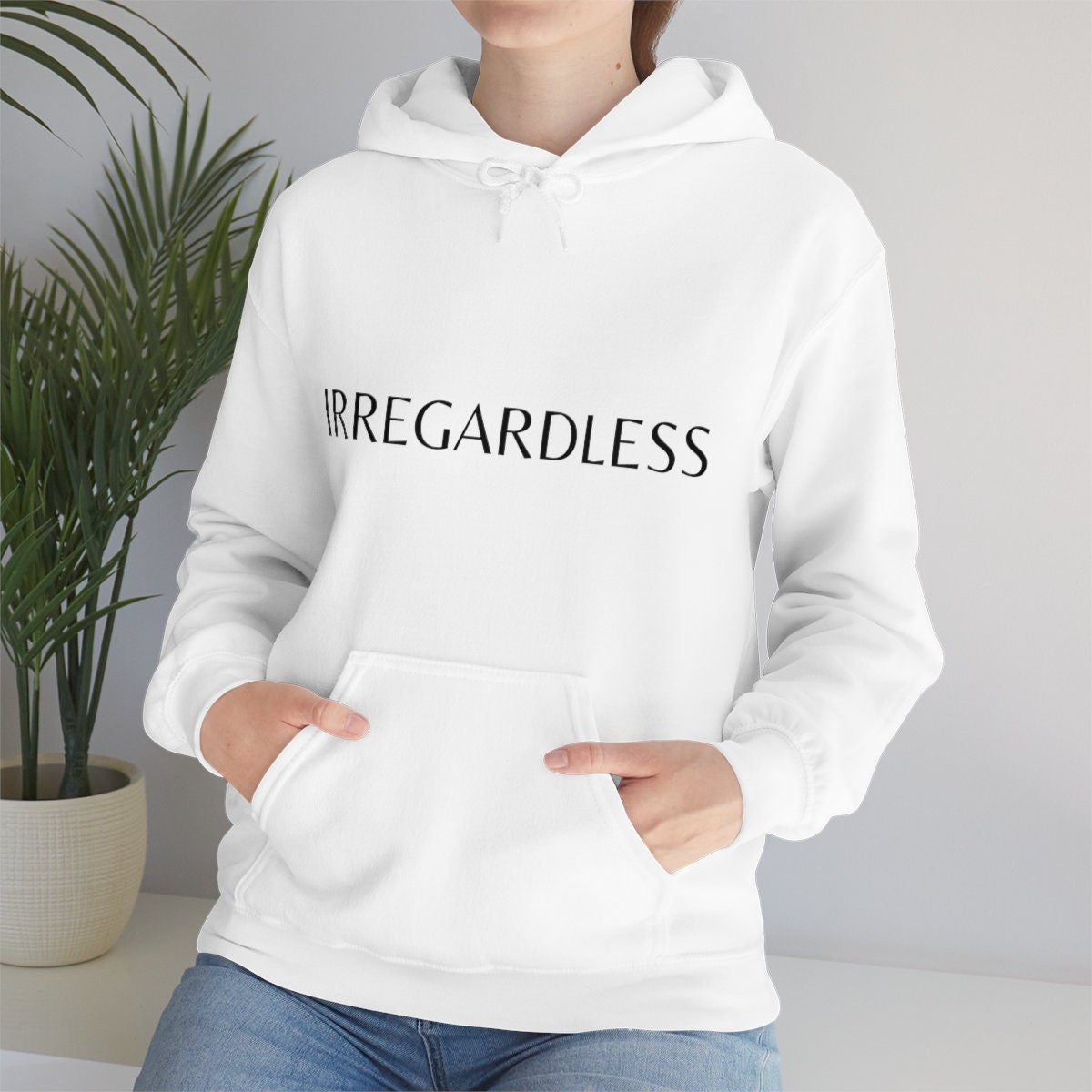 Irregardless White Hoodie | Spanglish, Latinx, Latino, Hispanic, Caribbean, Puerto Rican, Miami | Boho Latina, Spanish Quotes, Dichos |