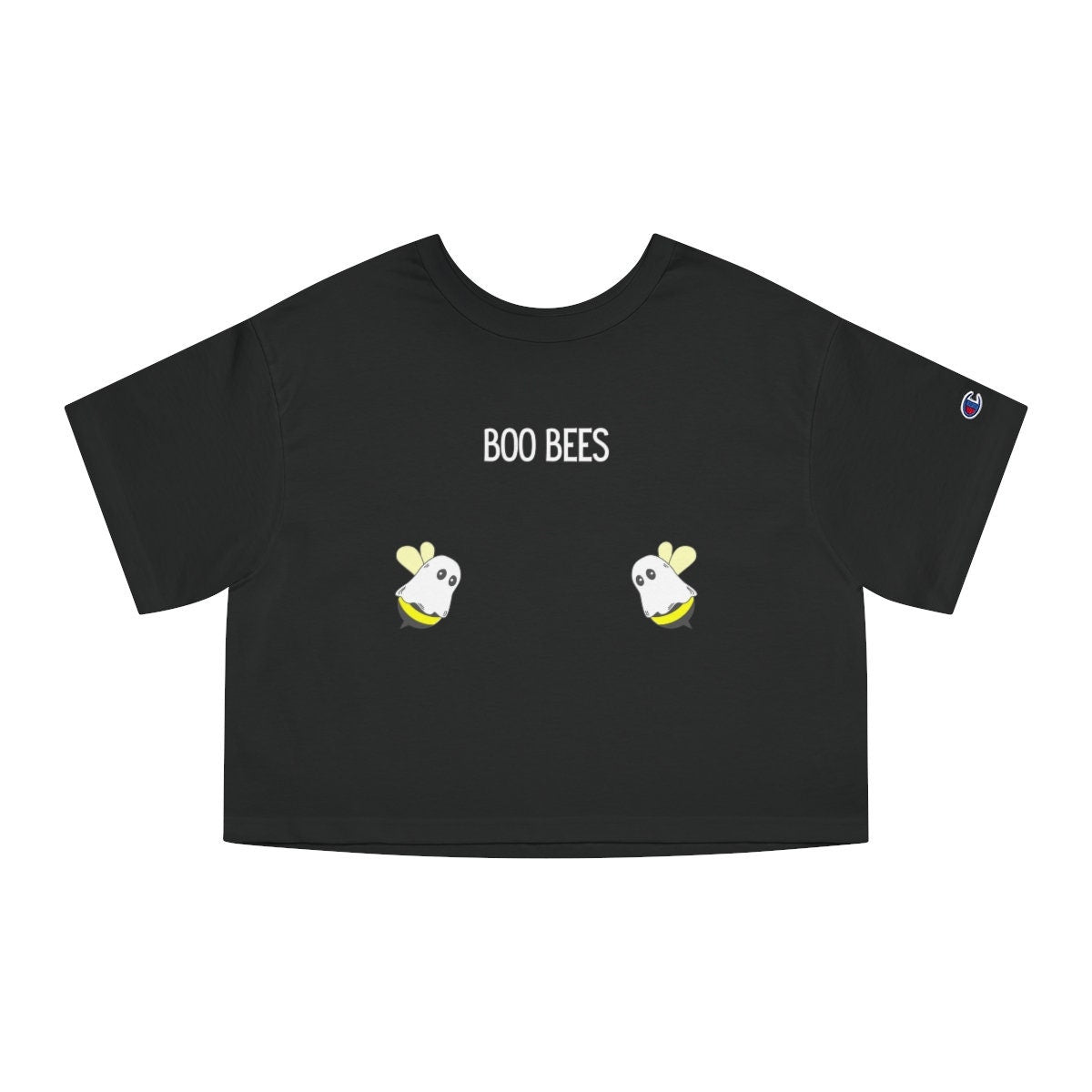 Boo Bees Black Champion Women's Crop Top