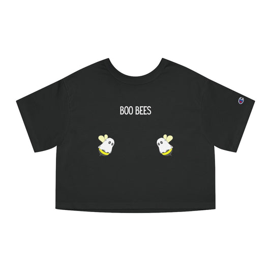 Boo Bees Black Champion Women's Crop Top