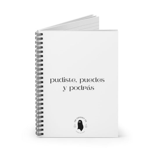 Pudiste Puedes y Podras Journal Hardcover Spiral Notebook | Lined Notebook, Spanish Sayings, Organize Journal, To do List, Spanish Gift Idea