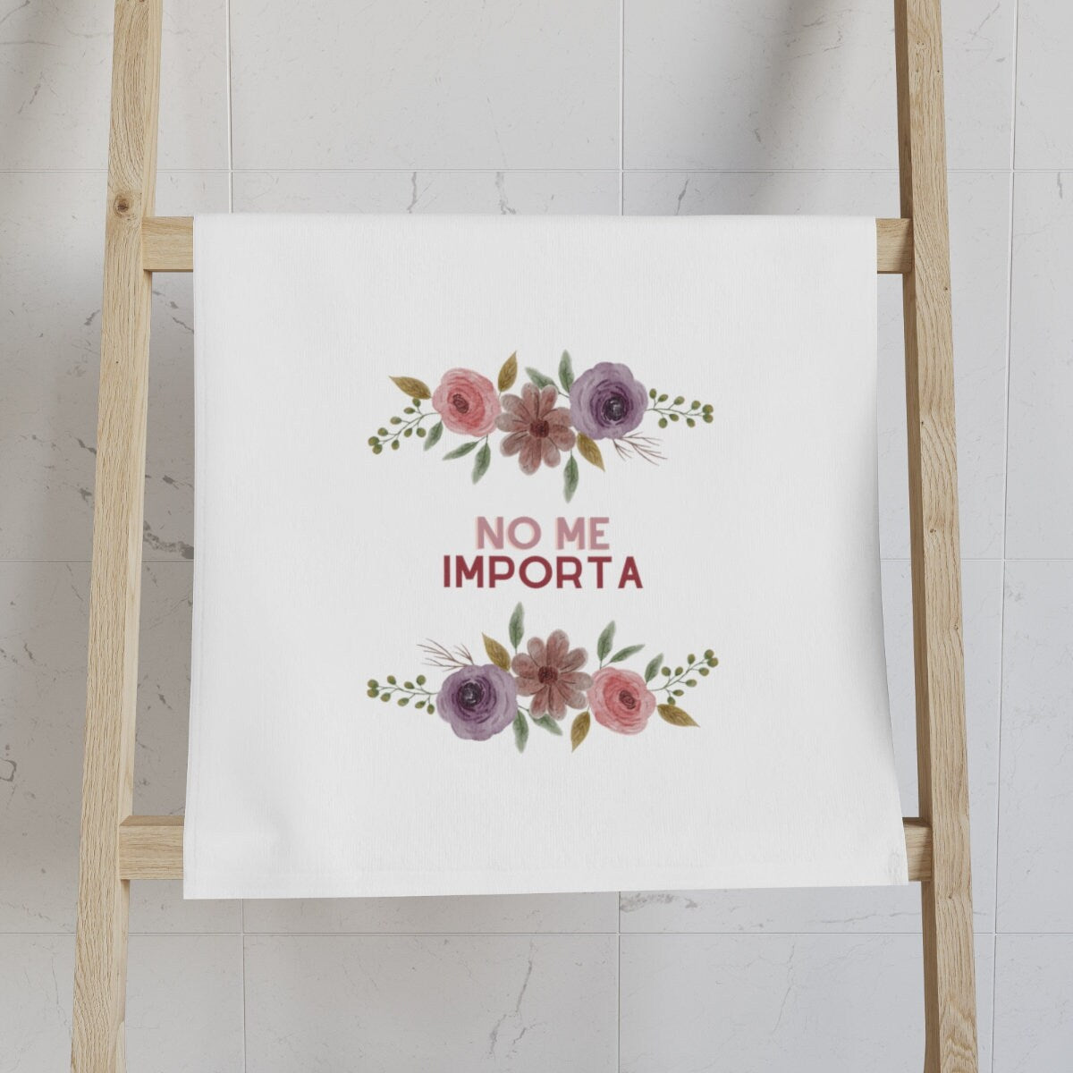 No me importa | Funny Spanish Mom Gift Kitchen Towel | Mothers Day, Gift for Mom, Spanglish, Latino, Hispanic, Caribbean, Puerto Rico, Miami