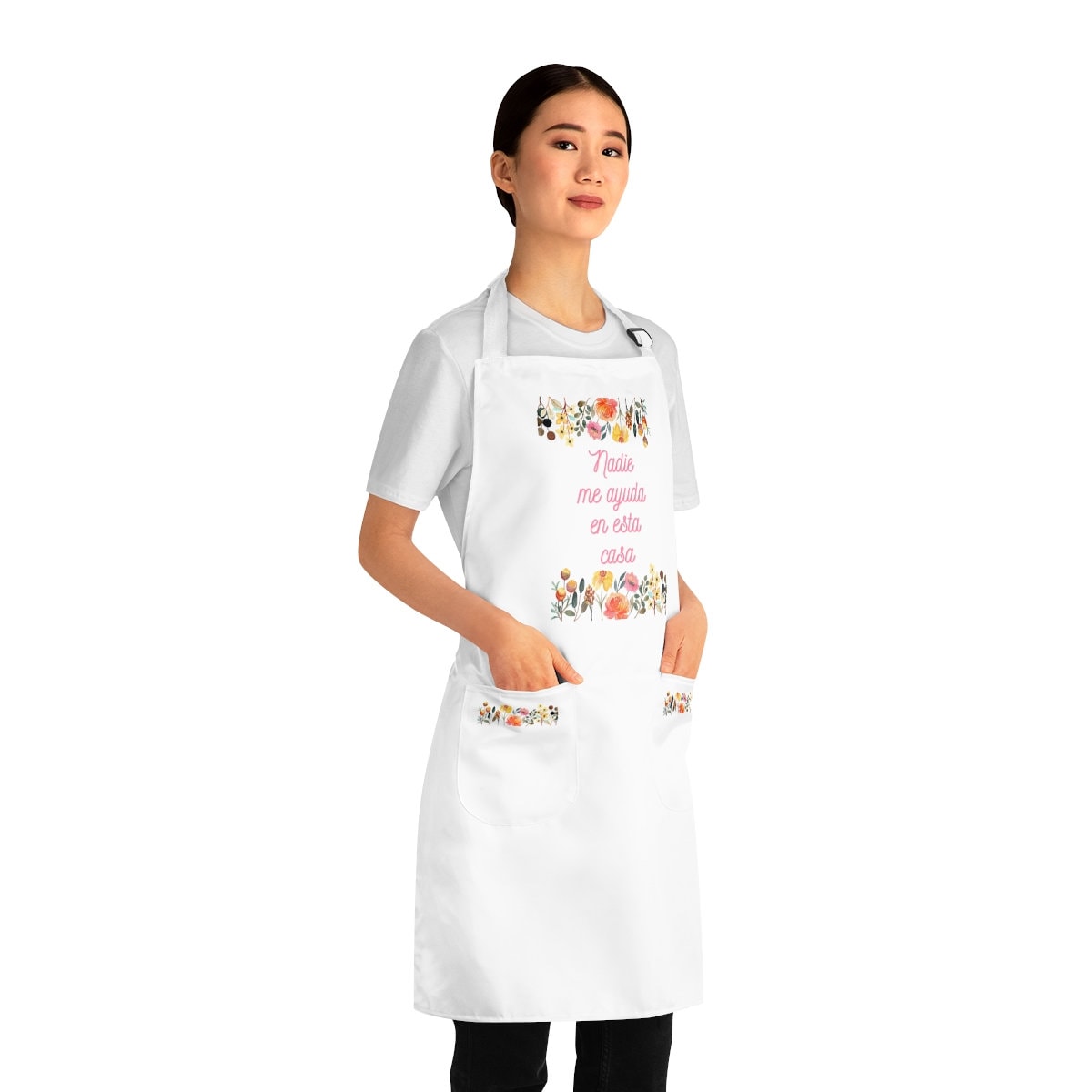 Nadie me ayuda en esta casa Apron | Spanish Mom Gift, Funny Gift for Mom, Spanglish, Latina, Hispanic, Caribbean, Floral, Abuela, Madre