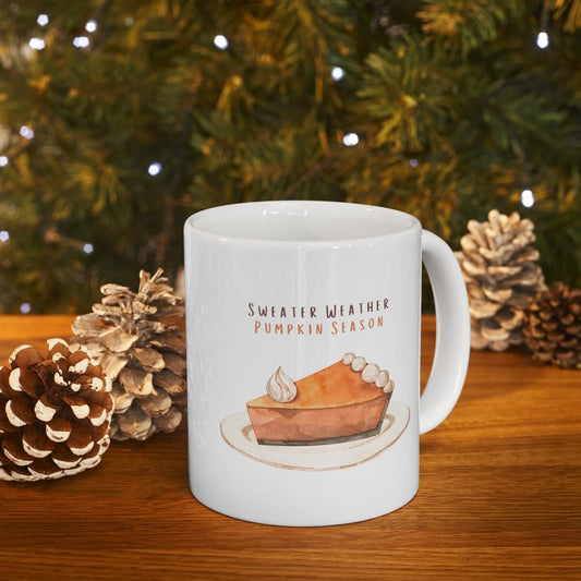 Sweater Weather Pumpkin Season Fall Coffee Mug | Fall is in the air,Fall Lover,Pumpkin Spice, PSL, Cozy Autumn Mug, Winter Mug, Fall Decor