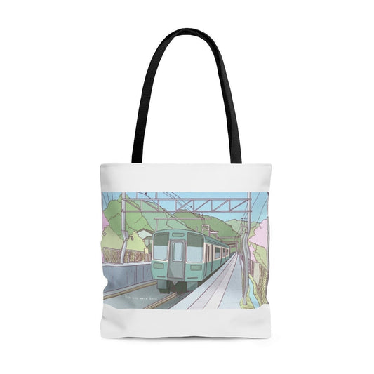 Wish you were here Anime Tote Bag | Cute Anime Illustration, Reusable Shopping Bag, Birthday Present, Book Eco Bag, Anime Fan Gift, Trains