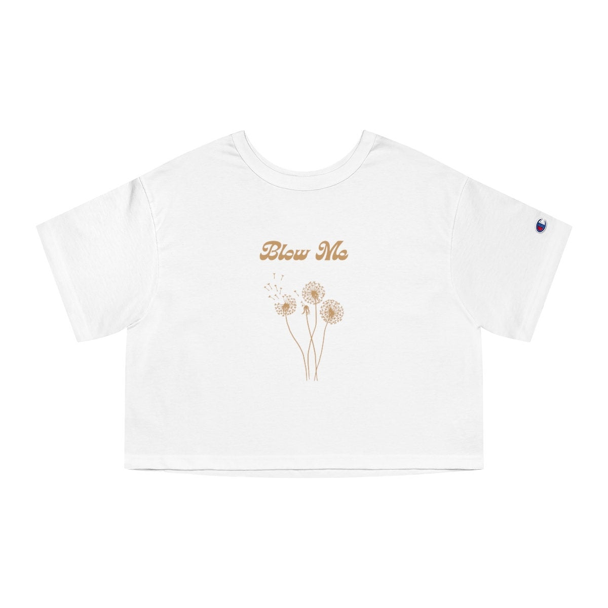 Blow Me Champion Women's White Crop Top