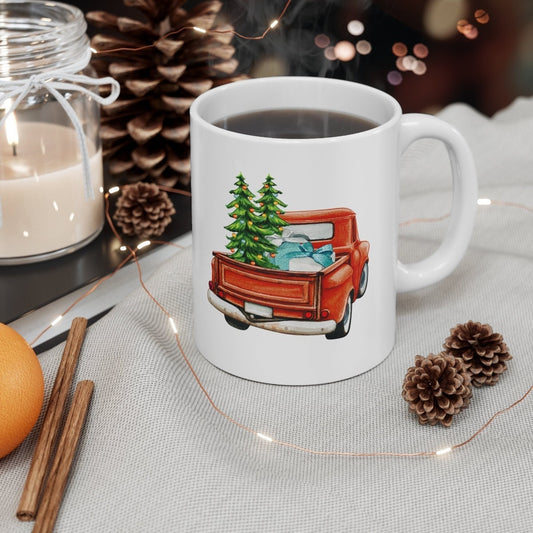 Truck Christmas Mug | Car Mug, Family Christmas Decor, Christmas 2022, Vintage Car fan, Truck fan, Car Fan Mug, Vintage Car mug,Gift for Him