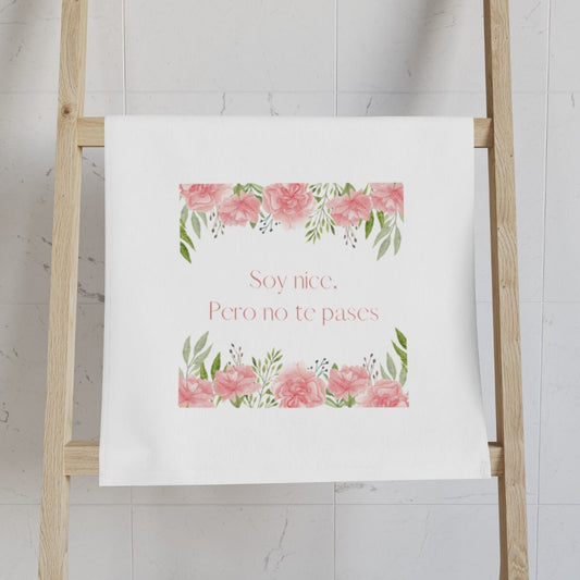 Soy nice per no te pases | Funny Spanish Mom Gift Kitchen Towel | Gift for mom, Mothers Day, Spanglish, Latino, Hispanic, Caribbean, Puerto