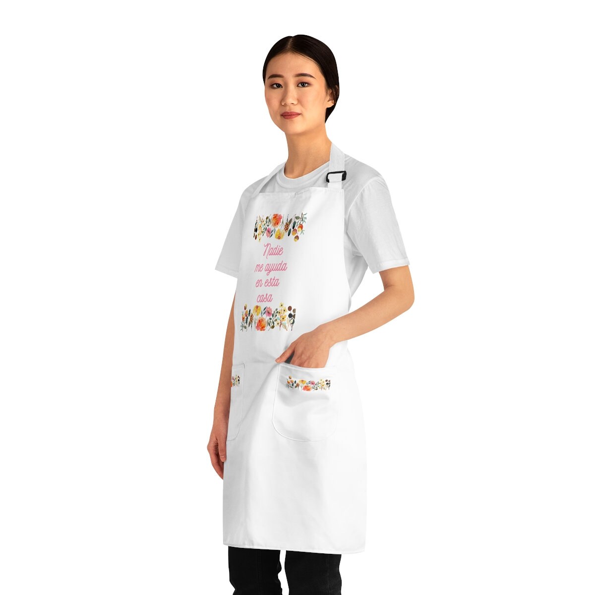 Nadie me ayuda en esta casa Apron | Spanish Mom Gift, Funny Gift for Mom, Spanglish, Latina, Hispanic, Caribbean, Floral, Abuela, Madre