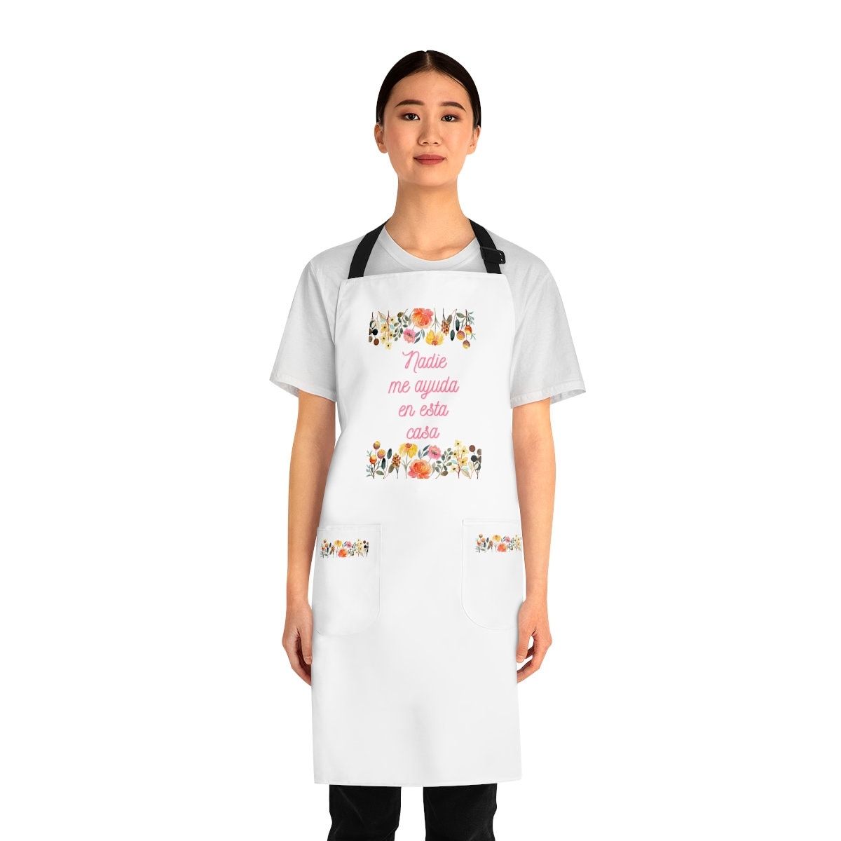 Nadie me ayuda en esta casa Apron | Spanish Mom Gift, Funny Gift for Mom, Spanglish, Latina, Hispanic, Caribbean, Floral, Abuela, Madre