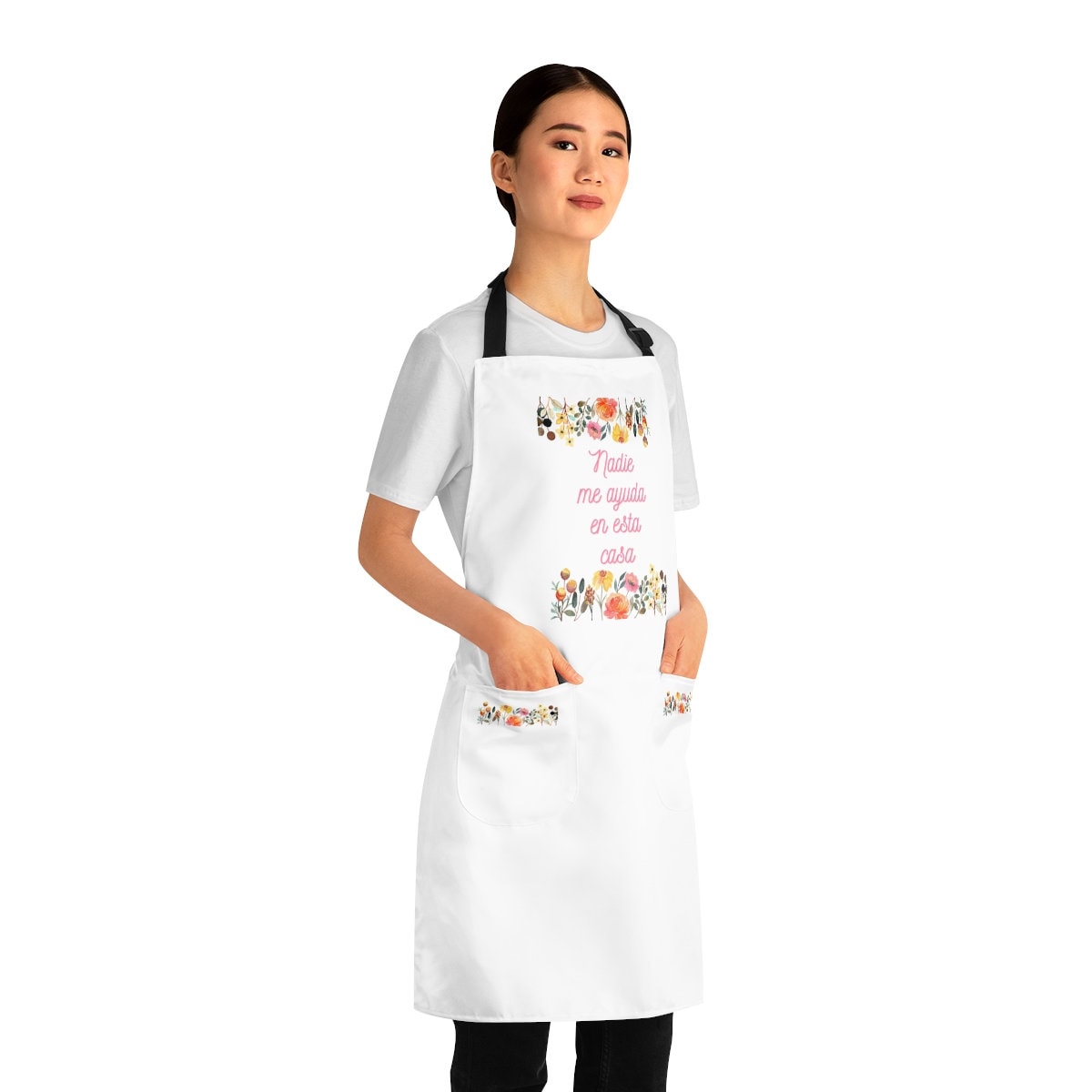 Nadie me ayuda en esta casa Apron | Spanish Mom Gift, Funny Gift for Mom, Spanglish, Latina, Hispanic, Caribbean, Floral, Abuela, Madre