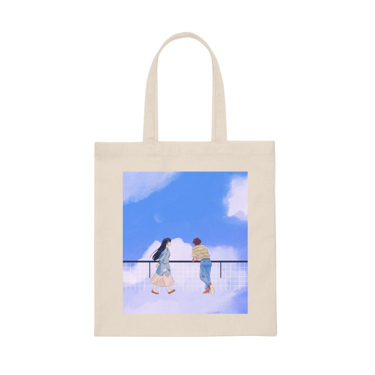 Blue Sky Anime Tote Bag