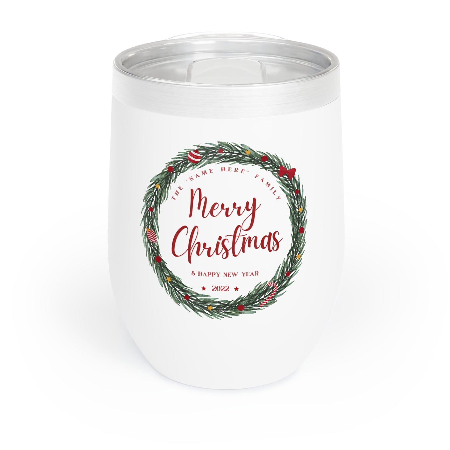 Personalized Wine Tumbler for Christmas | Insulated Wine Tumbler,Stainless Steel Wine Tumbler,Wine Cup,Family Christmas Decor,Christmas 2022