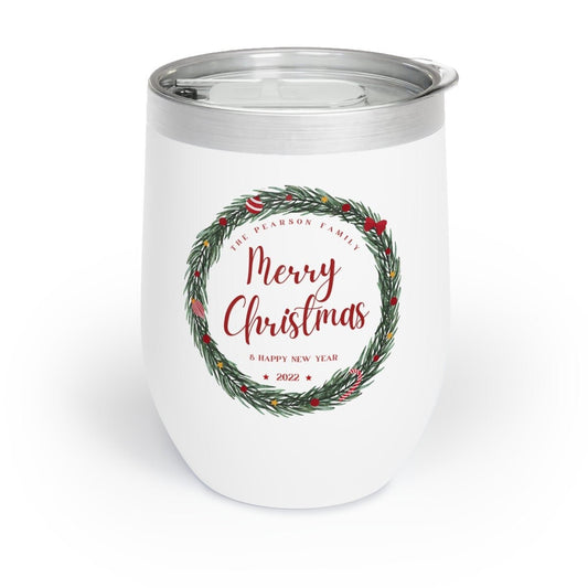 Personalized Wine Tumbler for Christmas | Insulated Wine Tumbler,Stainless Steel Wine Tumbler,Wine Cup,Family Christmas Decor,Christmas 2022