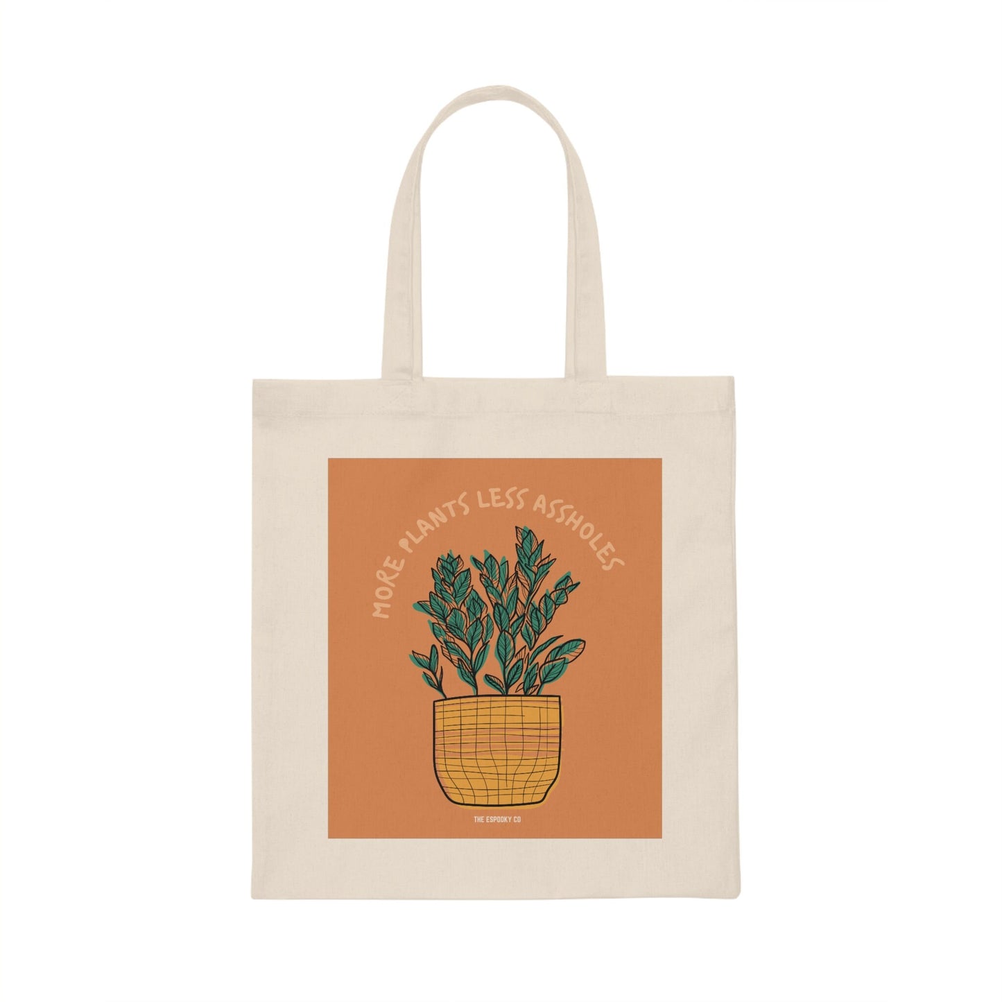 More Plants Less Assholes Cotton Tote Bag | Botanical Plants, Plant bag, botanical print, shoulder bag,fair trade,botanical bag,gift for her