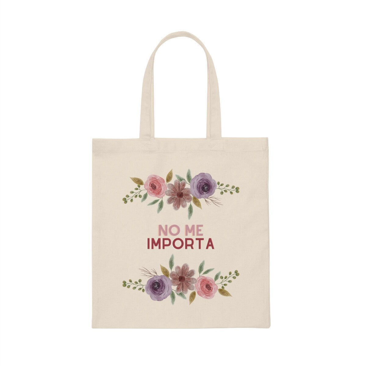 No Me Importa Canvas Tote Bag | Spanglish, Latinx, Latino, Hispanic, Caribbean, Puerto Rican, Miami | Boho Latina, Spanish Quotes, Dichos