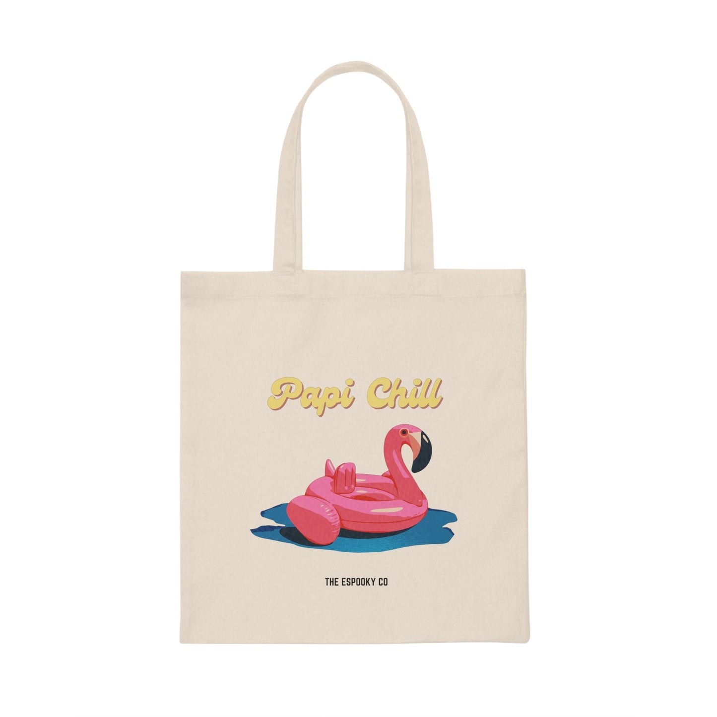 Papi Chill Tote Bag, Daddy Chill Meme, Flamingo, Ironic Dark Humor, Gen Z Meme Joke, Funny Cute Kawaii, VSCO Aesthetic Cartoon Style