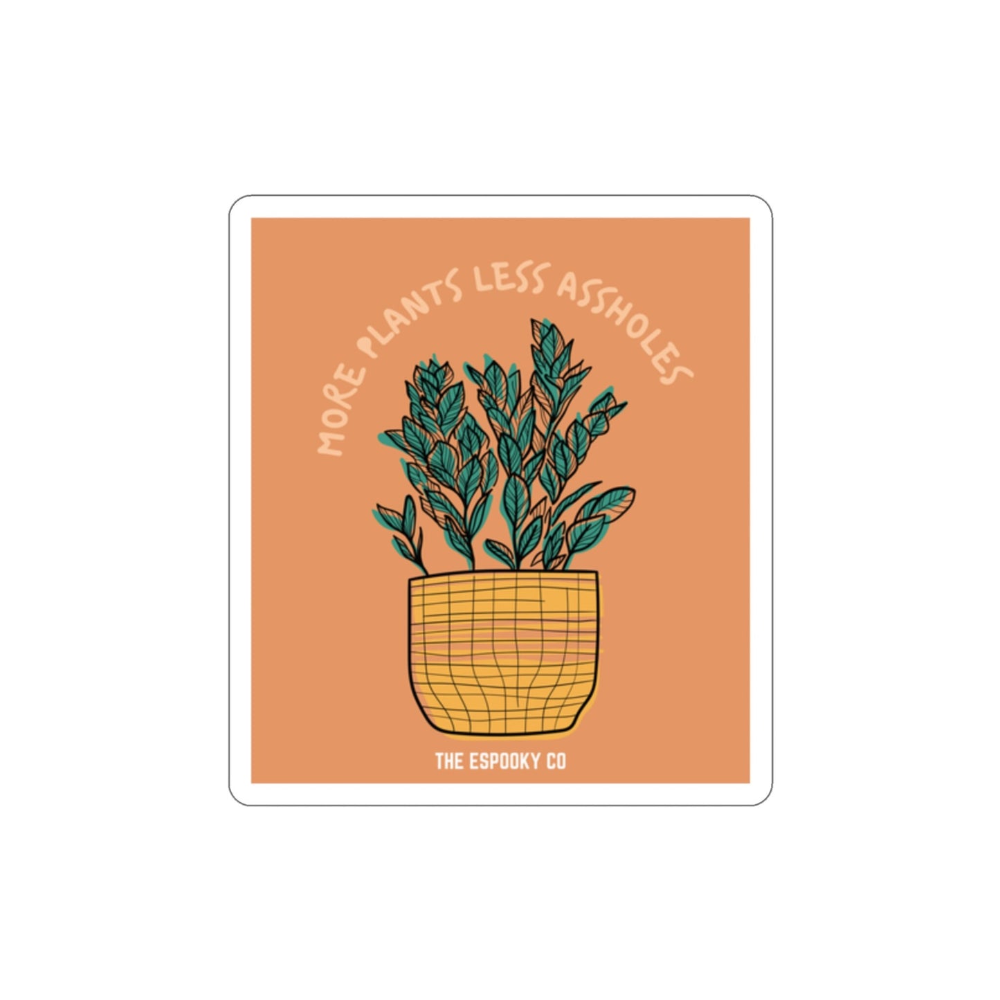 More Plants Less Assholes Sticker | Plant Sticker, Plant Lady Sticker, Plant Gift, Plant Lover Gift, Botanical Gift, Plant Mom, Plan Dad