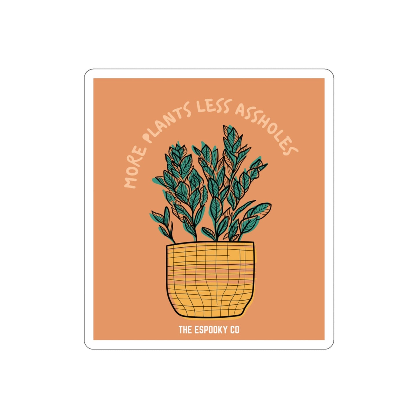 More Plants Less Assholes Sticker | Plant Sticker, Plant Lady Sticker, Plant Gift, Plant Lover Gift, Botanical Gift, Plant Mom, Plan Dad