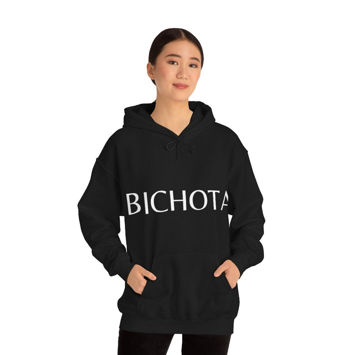 Bichota Black Hoodie | Spanglish, Latinx, Latino, Hispanic, Caribbean, Puerto Rican, Miami | Boho Latina, Spanish Quotes, Dichos, Bad Bunny