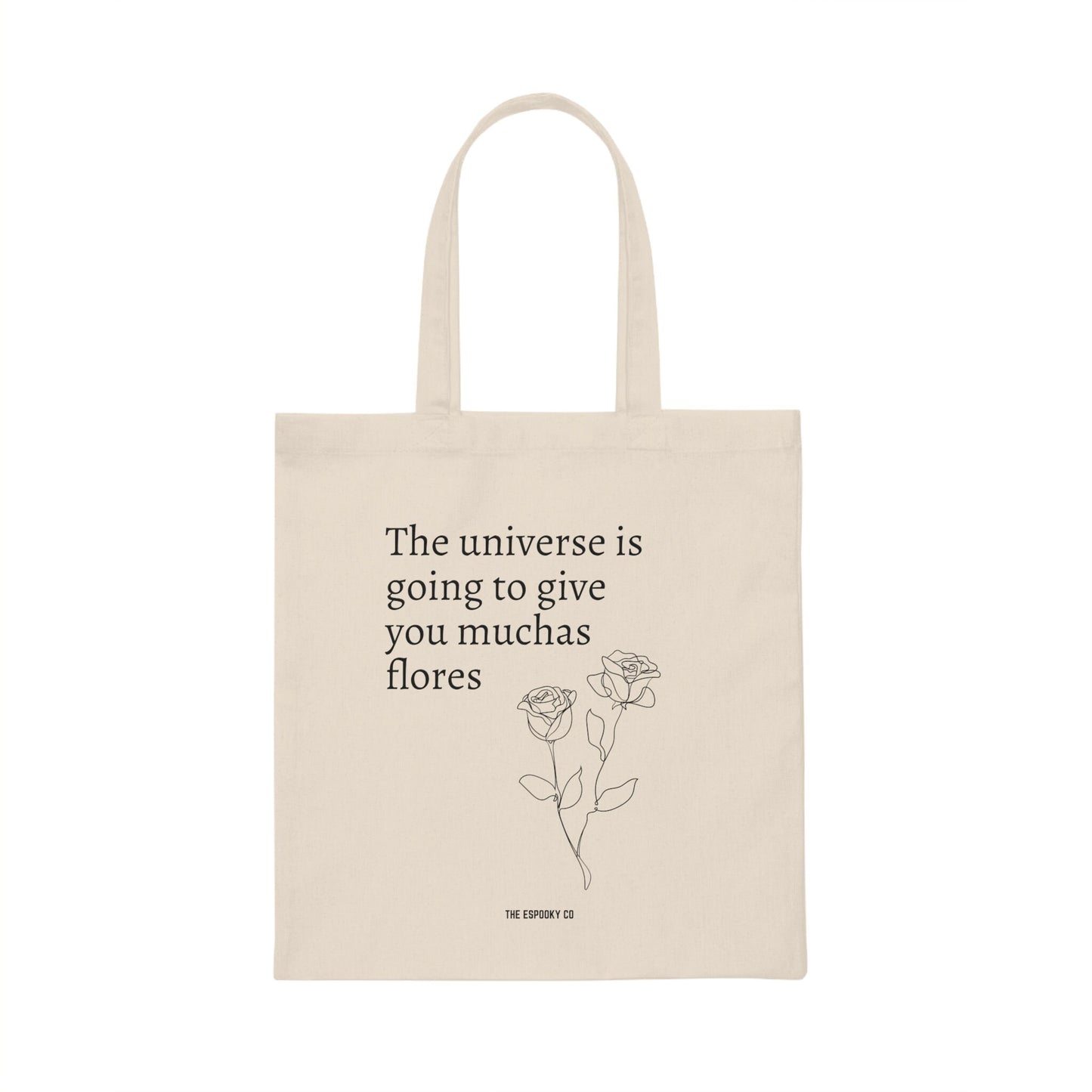 Muchas Flores Tote Bag | Spanglish, Latinx, Latina, Hispanic, Caribbean, Puerto Rican, Mexican, LA, Spanish, Dichos, Regalo, Gift for Her