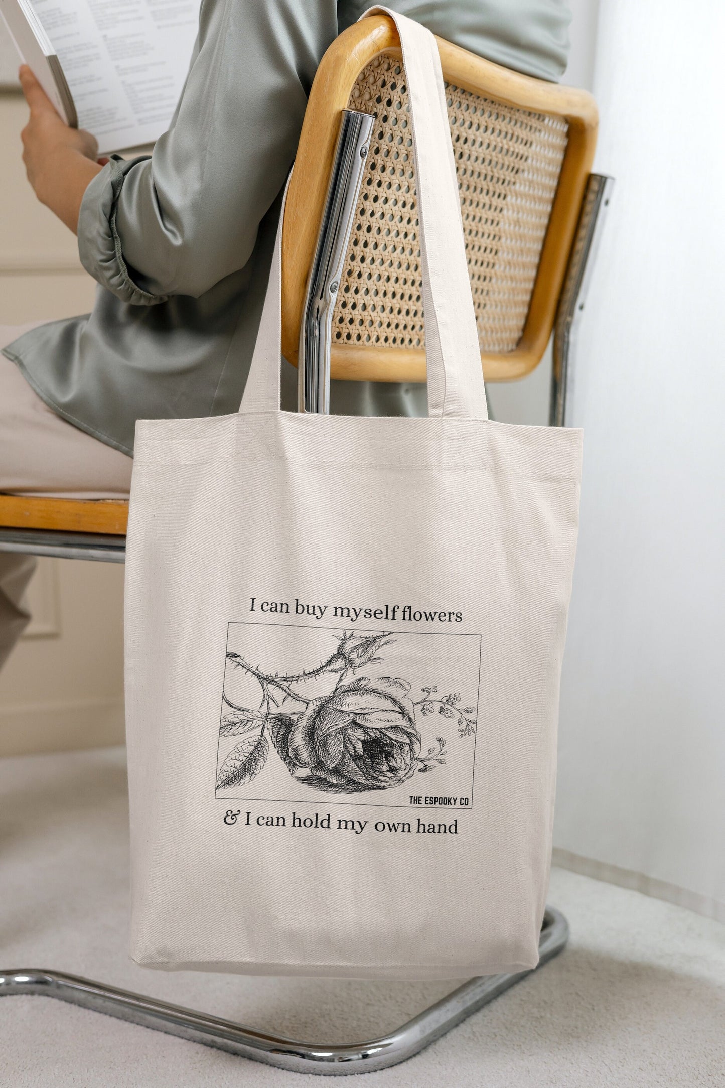 I Can Buy Myself Flowers Tote Bag | Miley Flowers Merch | Gift for Smilers | 100% Cotton Tote Bag | Gift for BFF | Flowers Lyrics