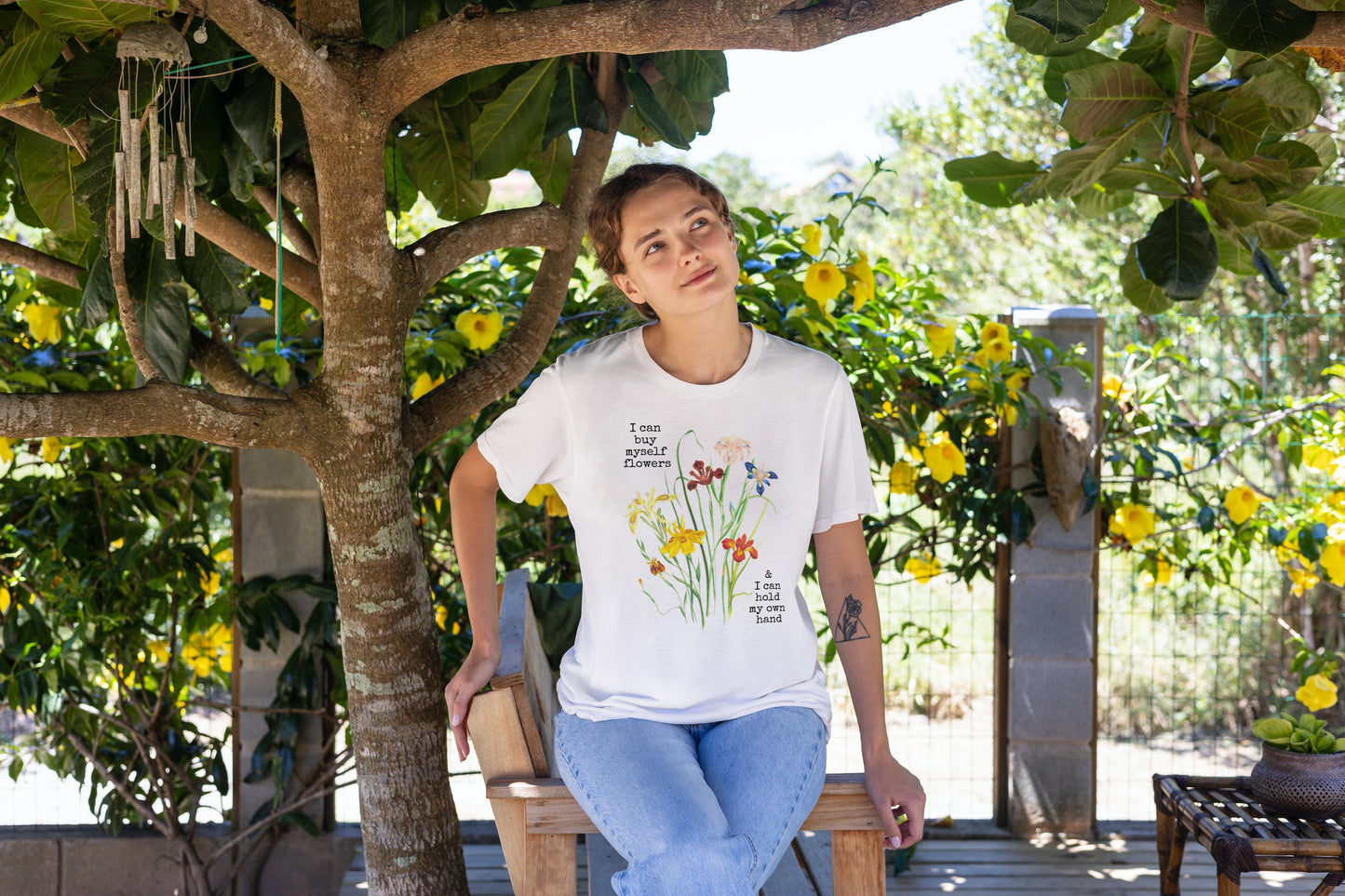 I Can Buy Myself Flowers Tee | Miley Flowers Merch | Gift for Smilers | 100% Cotton T-Shirt | Gift for BFF | Flowers Lyrics