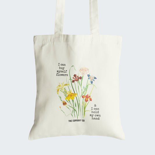 I Can Buy Myself Flowers Tote Bag | Miley Flowers Merch | Gift for Smilers | 100% Cotton Tote Bag | Gift for BFF